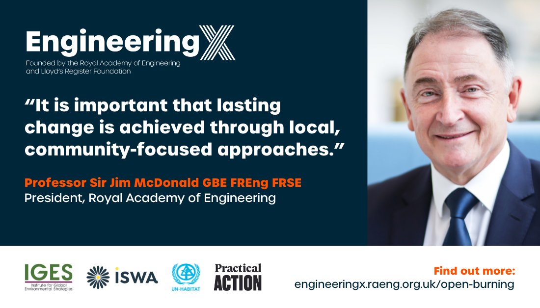 On #WorldEngineeringDay, a consortium led by our @RAEngGlobal #EngineeringX collaboration has been awarded $1.3 million to phase out open waste burning - a major contributor to greenhouse gases and a significant health issue. Find out how: raeng.org.uk/news/global-co…