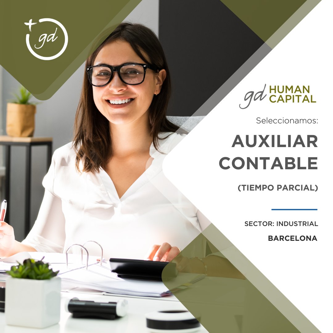 🔎 Buscamos y Seleccionamos un/a AUXILIAR CONTABLE (tiempo parcial) del sector industrial.

Con el objetivo de reforzar y asegurar el correcto desarrollo de las tareas contables y administrativas de multinacional alemana.

📑 Inscripciones: zurl.co/3BYs

📍 Barcelona