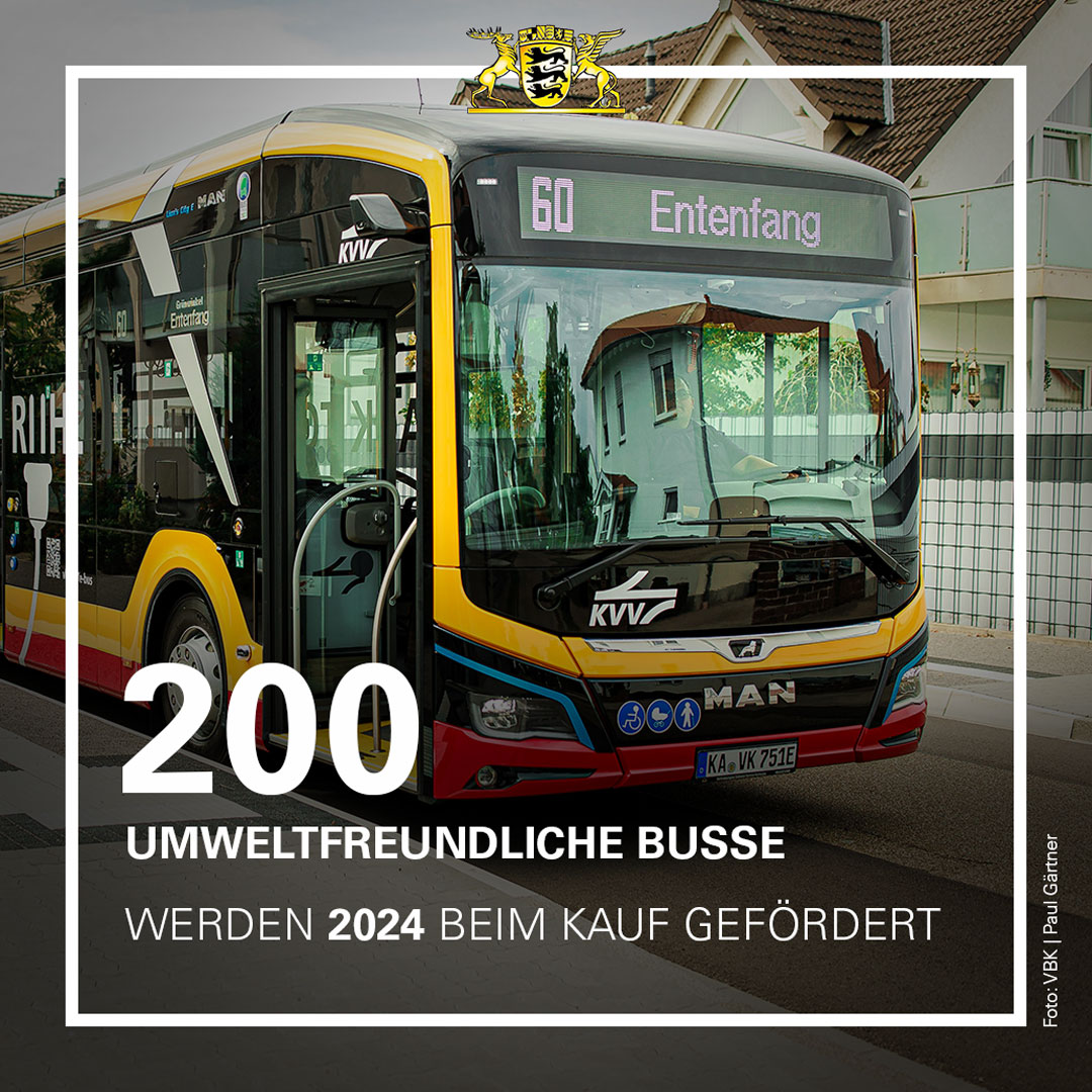 Wir legen nach! Bus-Unternehmen werden bei der #Verkehrswende in #BaWü nicht alleine gelassen. Deswegen haben wir unsere Unterstützung verdoppelt.