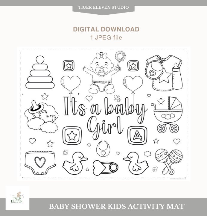 TFSPalmBeach's tweet photo. Baby Shower Coloring Activity Placemat It's a Girl | Baby Shower games for kids | Printable Coloring Sheet Baby Shower Mat | Kid Party games by TigerElevenStudio on Etsy https://t.co/JI4IudOens via @pinterest https://t.co/ZkWfJI5Fuo