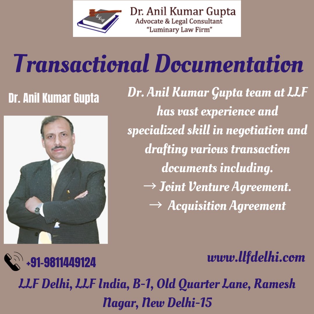 DRAnilKuma's tweet photo. 👉 Transactional Documentation
→ Joint Venture Agreement.
→ Acquisition Agreement
👉 Get An Appointment Today!
Call Now: 📞+91-9811449124/9811343934
📧 llfofdelhi@gmail.com
🌐 https://t.co/Xm3VeiyUXJ
📌Branch Office Address:
C-7, Raja Garden, New Delhi 110015 https://t.co/WYcuz2c7IV