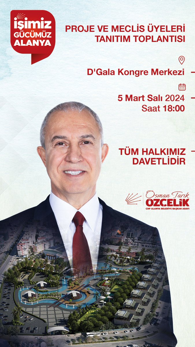 osmantarikozclk's tweet photo. Proje ve Meclis Üyeleri Tanıtım Toplantımıza tüm halkımız davetlidir.

🗓️ 5 Mart 2024 (Salı) 
⏰ 18.00
📍 D'Gala Kongre Merkezi https://t.co/LI3hV4sk1H