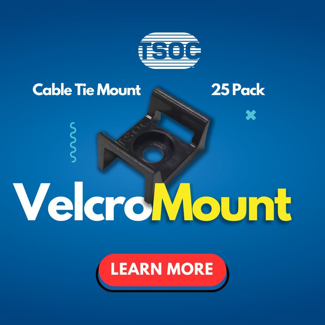 Check out TSOC's #ProductOfTheMonth for March!

tsoc.com/product/tv-14s…

TSOC's Velcro Tie Mounts are used to bundle and secure communication and electrical cables using standard velcro ties.

Part #: TV-14SBK

#TSOC #TransglobalSystems #TrustedSource #POTM