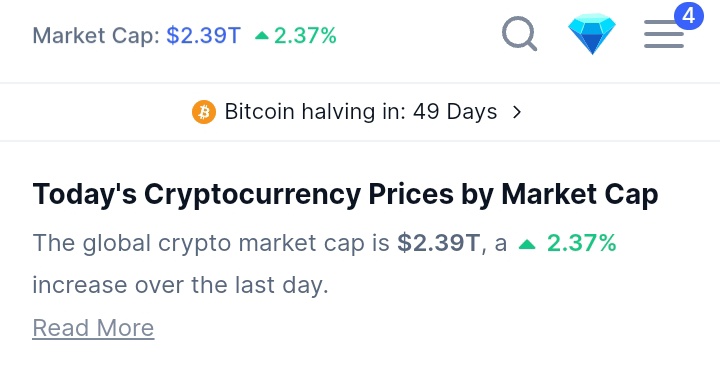 #Blockchain is the future of #Finance! Surely I'm not the only one thinking that 🤔 According to @CoinMarketCap, the market value of #Crypto is 2.39 trillion dollars 👀 Make it #MultiChain $Paw #PawSwap @PawChain #BTC #ETH #XRP #Ada #USDT #Pepe #Doge