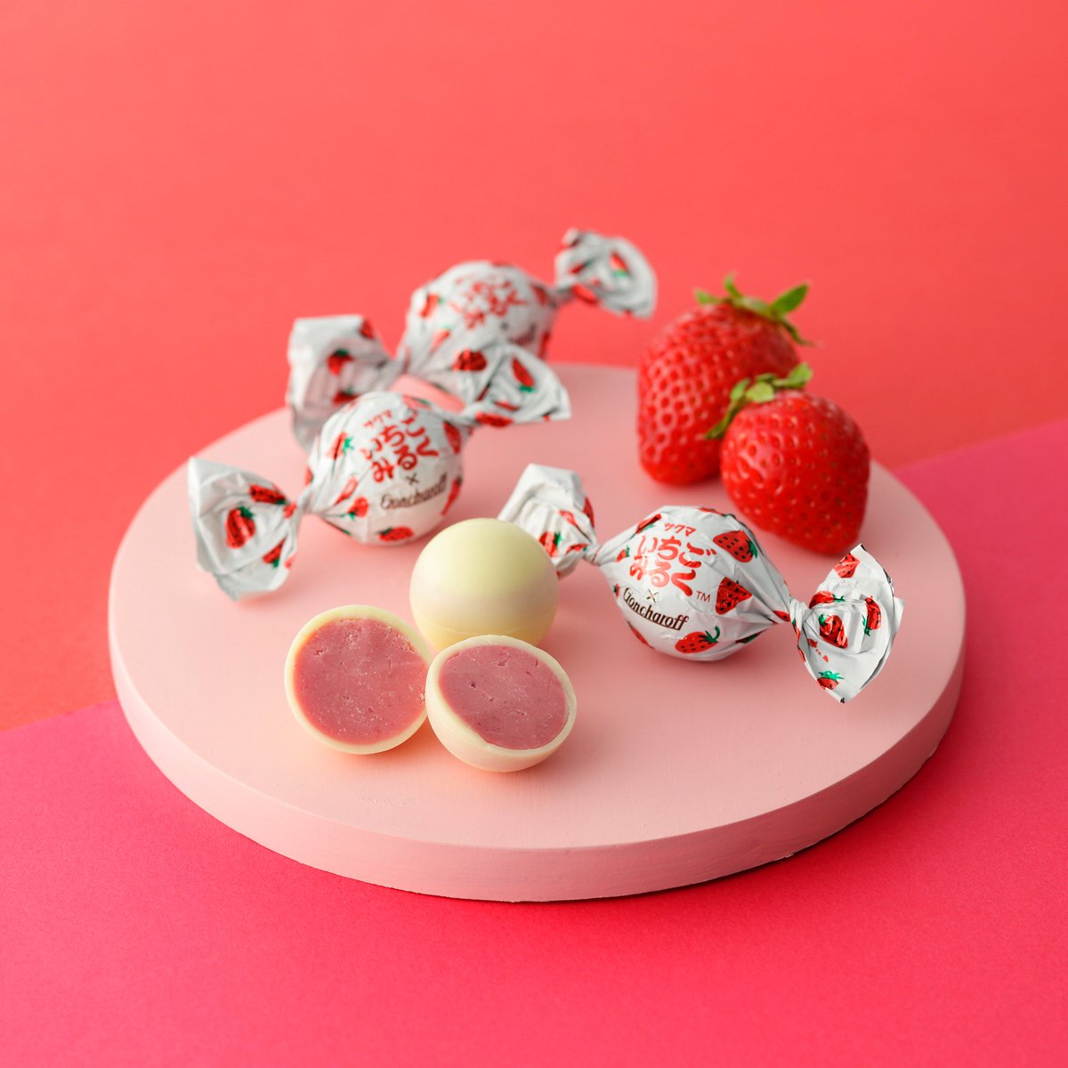 ゴンチャロフ×#いちごみるく ＼ いちごみるく のキャンディグリッター