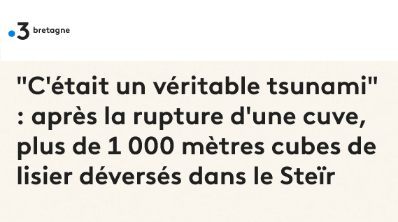 SylvainErnault's tweet photo. La production industrielle de porcs est à l'origine d'une nouvelle pollution de rivière dans le Finistère. La cuve de lisier d'un élevage a cédé à Plogonnec, vendredi.

Des élus relativisent les faits. Un VP de Quimper communauté parle d'« épiphénomène ».

https://t.co/5sm5qpbl8y https://t.co/k6xv2VVcXs