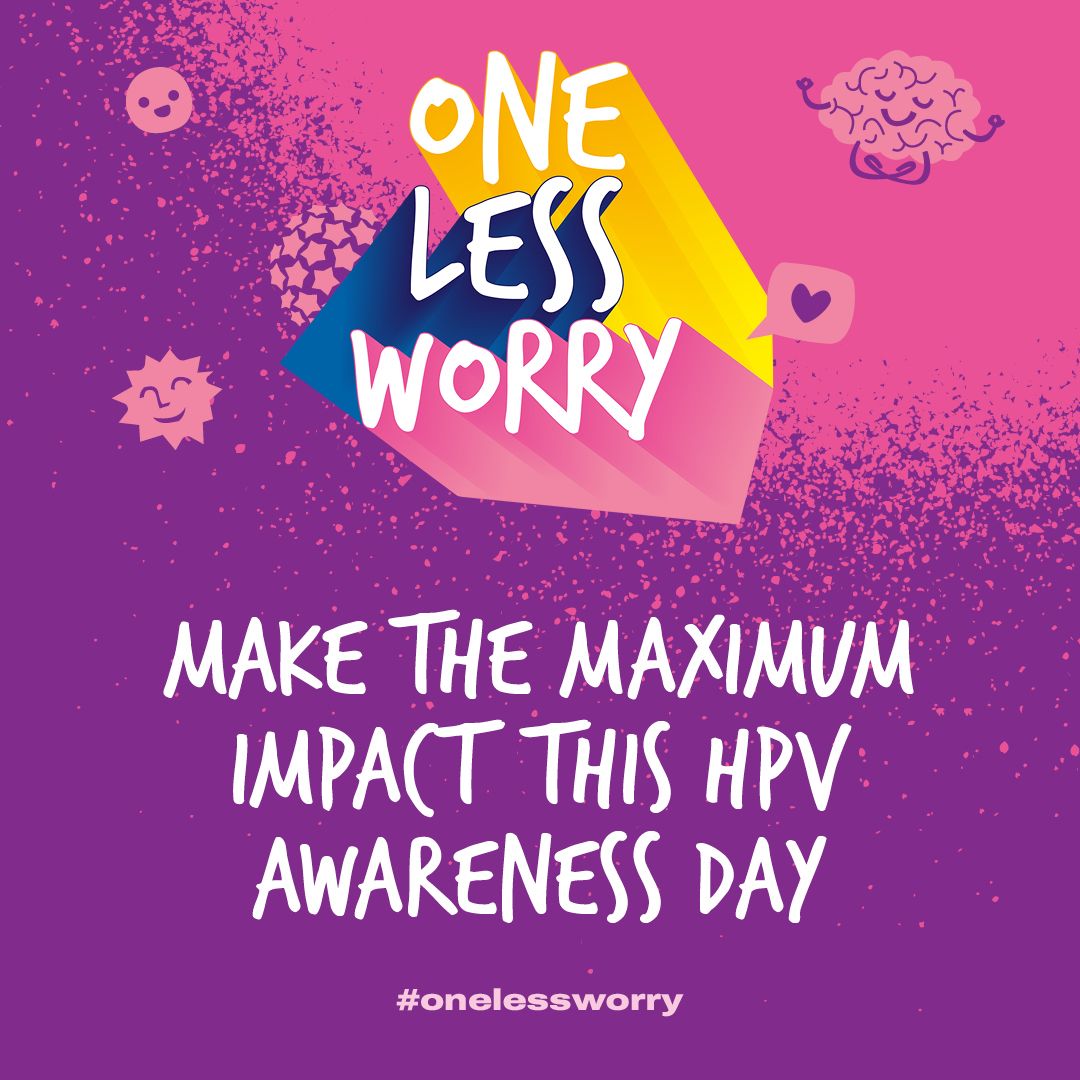 It’s International HPV Awareness Day today! 

HPV is a common virus that can cause #cervicalcancer, #vaginalcancer #vulvalcancer  as well as cancers of the penis, anus and throat.  

Get informed 💜 Get screened 💜 Get vaccinated 💜  – all for #OneLessWorry

Follow: @AskaboutHPV