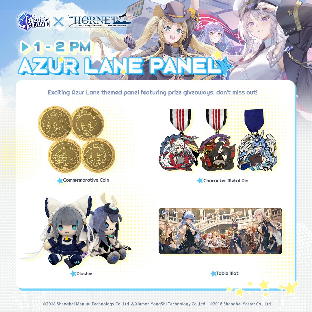 🛳 CarrierCon 2024 Event Guide 🛳 March 9th is almost here! Here's your guide to collecting free merch and activities aboard the USS Hornet this Saturday. #AzurLane #CarrierCon24 #Yostar