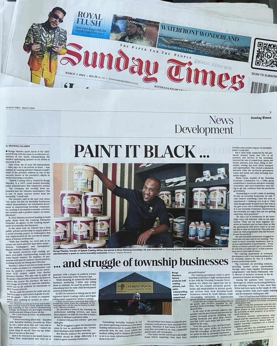 PAINT IT BLACK - Our story’s debut in a Sunday edition newspaper print.