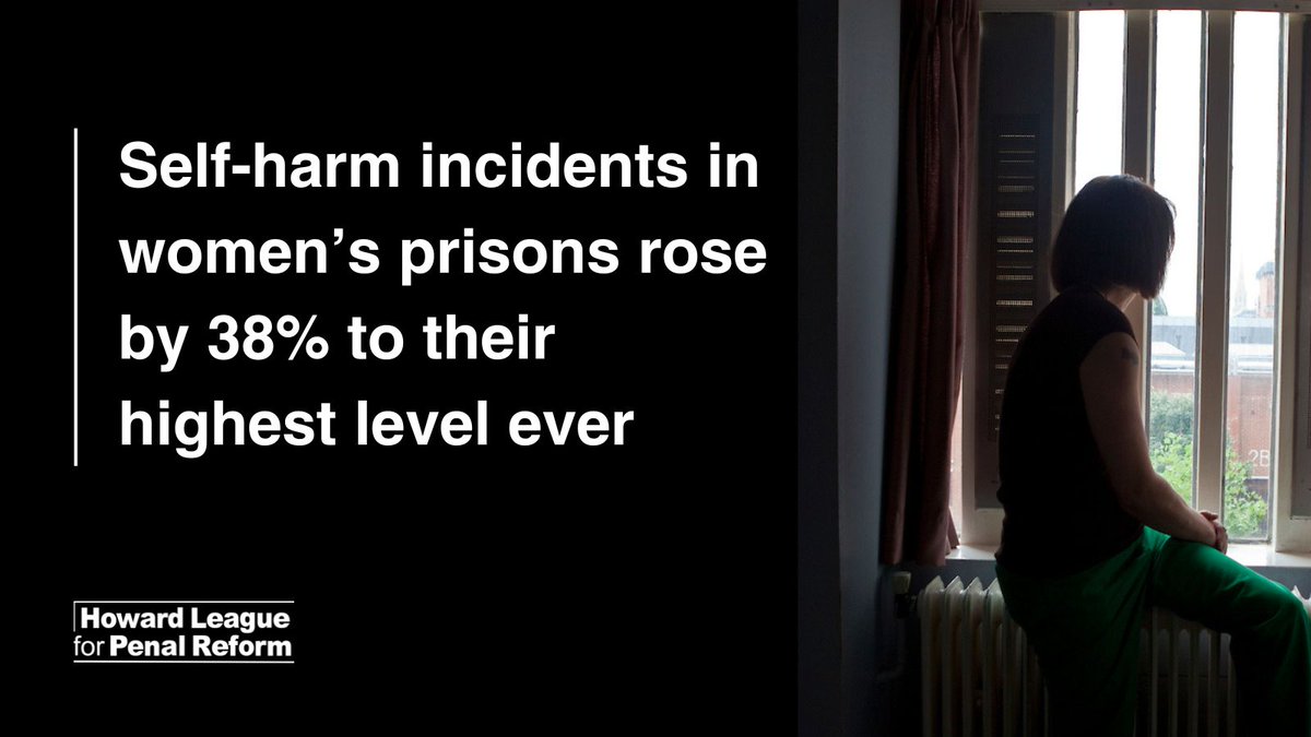 Self-inflicted deaths in prison have soared by almost a quarter in the last year, with self-harm and assaults also on the rise,  @MoJGovUK data reveals.

We urge the government to resurrect the draft Mental Health Bill.
howardleague.org/news/howard-le…
#LiftTheLidOnPrisons