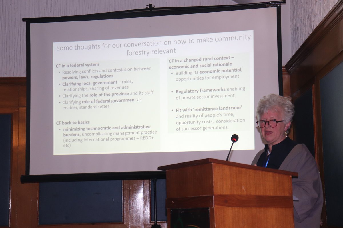 Dr. Mary Hobley delivering a groundbreaking keynote presentation at the International conference on ‘Revitalising community forestry in the era of socio-environmental crisis. #internationalConference #CommunityForest #Enlift #2024