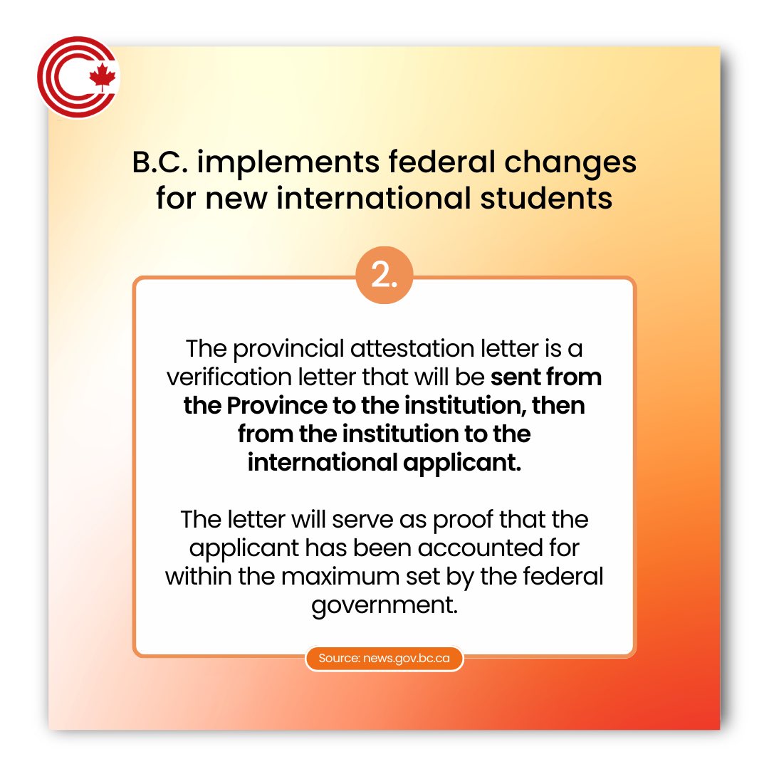 CDN_EDU_INTL's tweet photo. ⚠️Please read⚠️
Check out this important announcement regarding the issuance of attestation letter by the province of British Columbia.
Source: https://t.co/jNEvw93s9W
#CEIIndonesia
#StudyinCanada
#ExploreCanada
#InternationalStudent
#AttestationLetter
#BritishColumbia https://t.co/8IuuW3U0re
