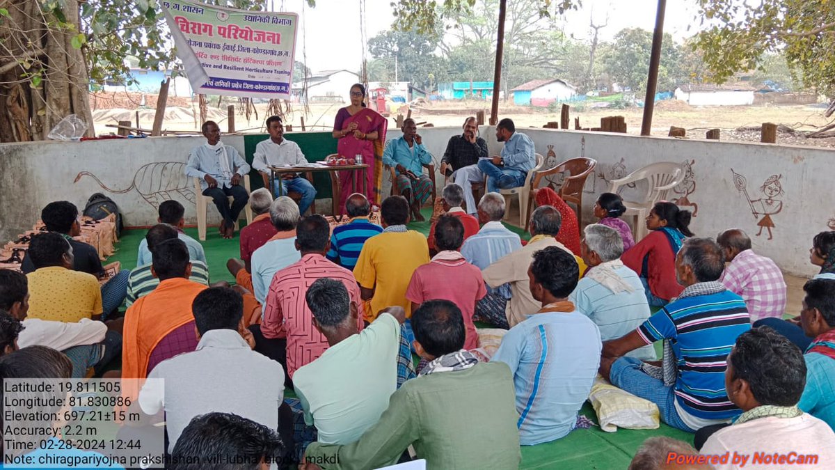 चिराग परियोजना अंतर्गत 28/2/2024 को ग्राम लुभा  जिला कोंडागांव में 1 दिवसीय उद्यानिकी प्रशिक्षण आयोजित किया गया.