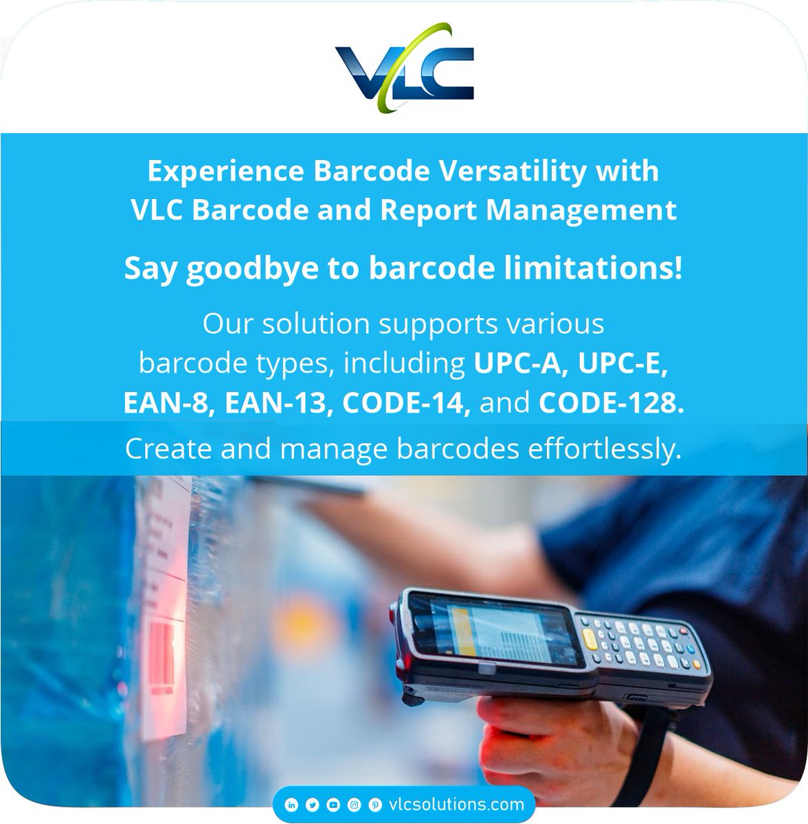 Explore barcode compatibility with VLC barcode and report management! Our solution supports various barcode types for effortless management of barcodes. vlcsolutions.com/barcode-invent… #BarcodeInnovation