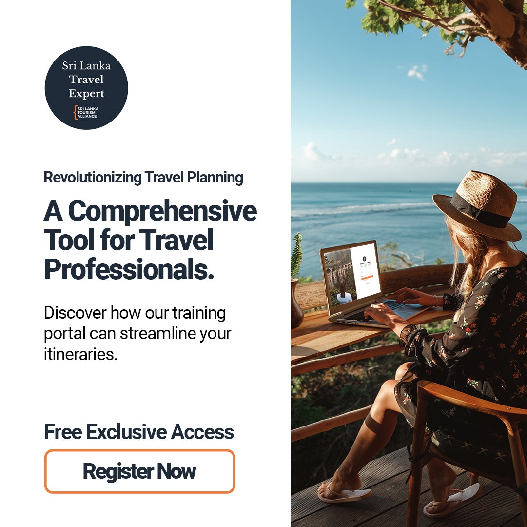 Become a #SriLankaTravelExpert with our comprehensive #trainingplatform. #Learn at your own pace and stay informed about the latest developments in Sri Lanka’s #tourismindustry.  It's #FREE! 

Register now - srilankatourismalliance.com/what-we-do/sri…

#travelagenttraining  #DiscoverSriLanka