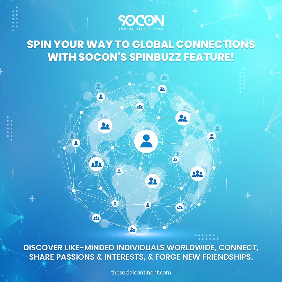 theSoCon's tweet image. Open the door to a global network! 🌍 With the upcoming SOCON SpinBuzz Feature, connect with like-minded individuals worldwide and forge friendships without limits. ✨

#SOCON #SpinBuzz #globalconnections  #likemindedpeople #CONNECT