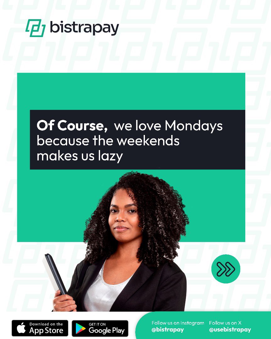 usebistrapay's tweet image. Even though you might not believe us, here are five reasons why we love Monday so much. 
Share with us some Monday positivity, why do you love Mondays? 

.
.
.
#MondayMotivation #WorkWeekWarrior #MondayMagic #NewWeekVibes #MondayMania #RiseAndShine #PositiveStart #OfficeLifeJoy #