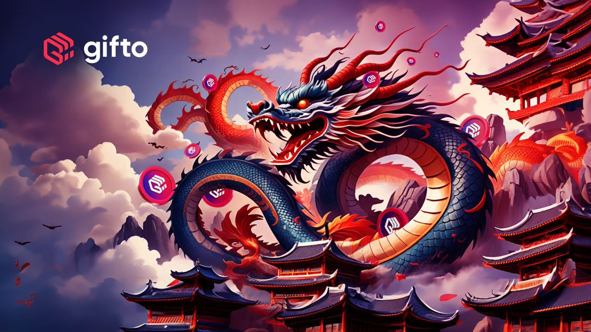 mint NFTs with $GFT as gifts: The Chinese dragon symbolizes power, wisdom, and auspiciousness, embodying strength and good fortune. Giving a dragon for luck involves presenting dragon-themed items, like statues or jewelry, believed to bring prosperity and protection.