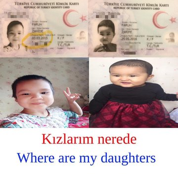 iamgul8's tweet photo. Today is #Zahide's birthday, daughter of @OmerFaruh8111.

Tragically, her #Turkish citizen daughters have been detained in #China for 2876 days.

Despite relentless efforts, there's been no contact.

Let's unite to help them hear their daughters' voices.

#FreeZahide #Uyghurs https://t.co/0pyf7P7A5p