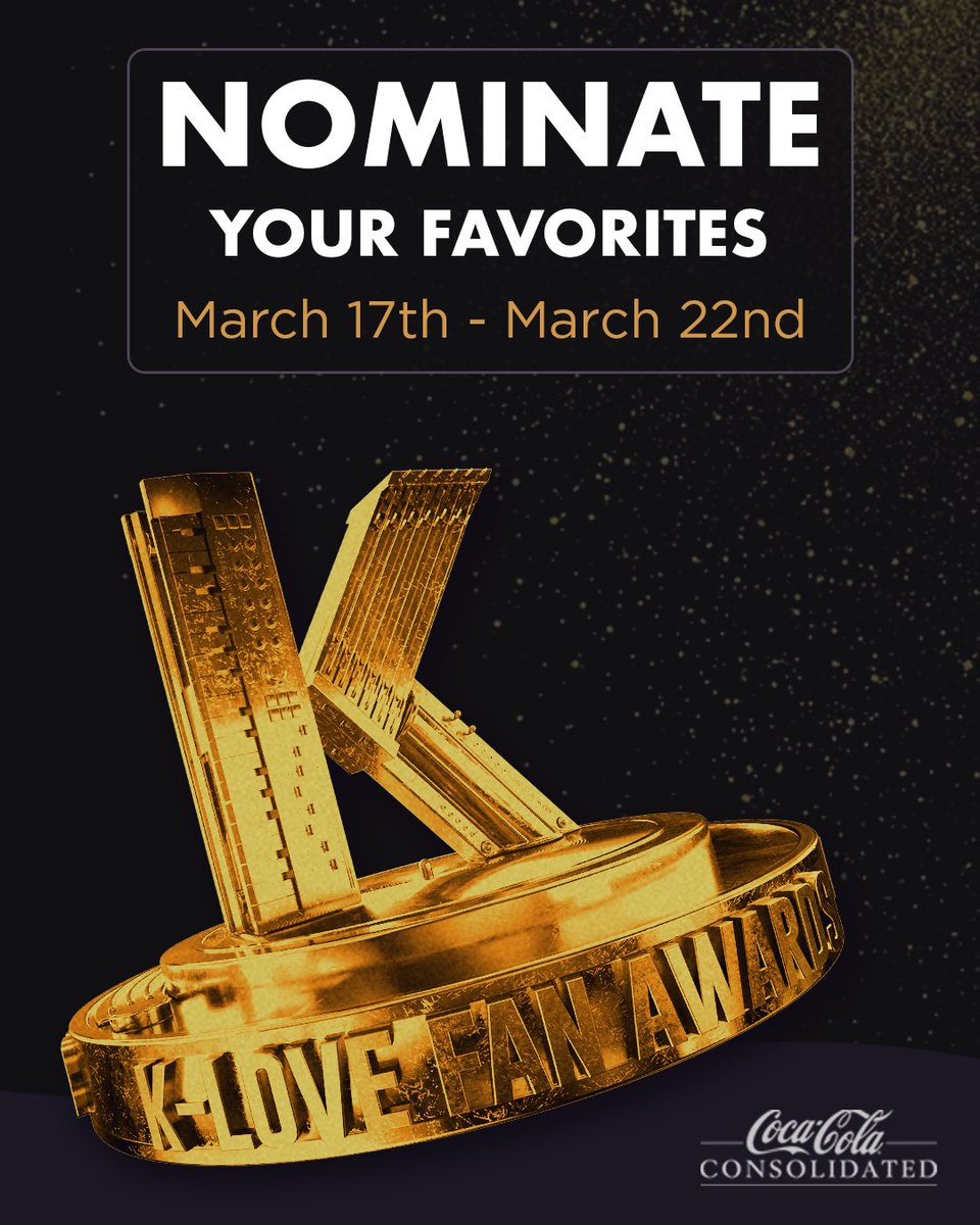 Head over to klovefanawards.com to nominate your favorite Christian artist for the 2024 K-LOVE Fan Awards! #klove #Christianmusic #klovefanawards #ccm