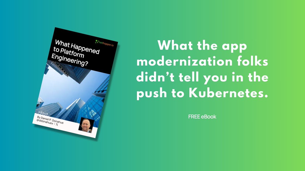 [ebook] What Happened to Platform Engineering? Download free copy: nethopper.io/ebook-what-hap… #cloudnative #gitops #kubernetes #kubernetesoperations #platformengineerign #idp @nethopper10 #KubeConEU