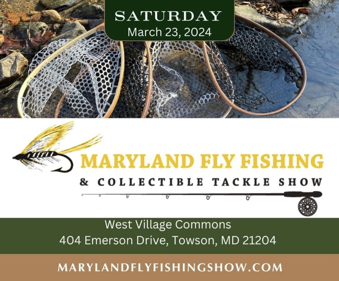TreasuresFly's tweet image. Looking forward to signing books at the Maryland Fly Fishing &amp;amp; Collectible Tackle Show on Saturday March 23rd  from 9am-4pm in Towson, MD #flyfishing #flyfishingmaryland #flyfishingshow #flyfishingtreasures #flyfishingantiques  marylandflyfishingshow.com