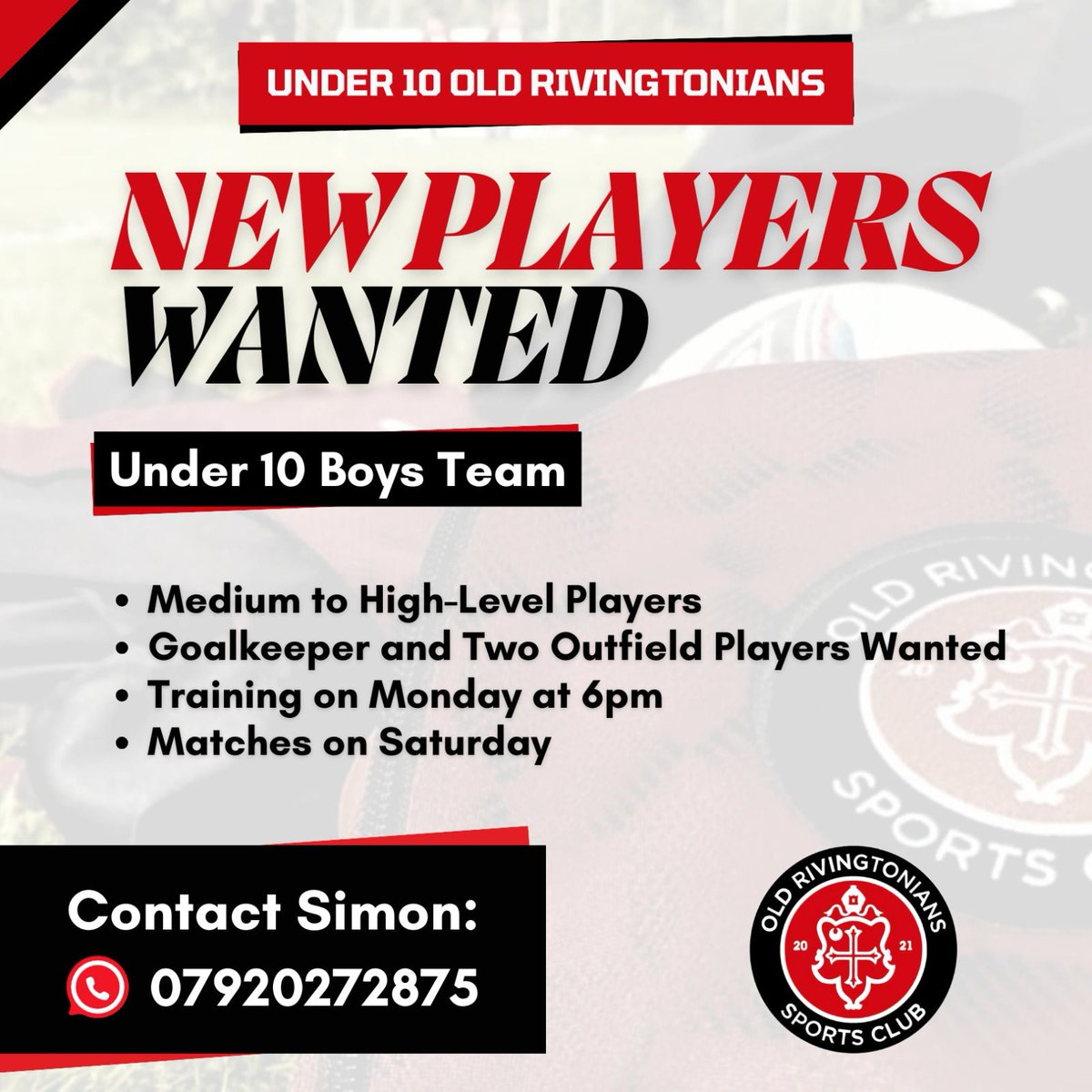 One of our junior teams on are looking for new players. Rt appreciated.