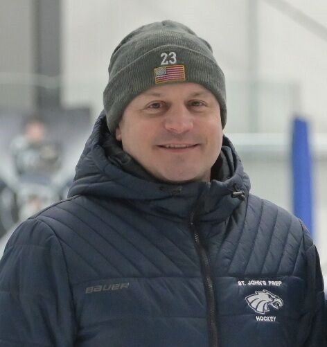 Lost in the hoopla of Sunday's 3-2 Division 1 state championship victory: it was the 250th win for head coach Kristian Hanson during his 17 seasons with @SJP_Hockey . He's now 250-96-44 with his alma mater, including 3 state titles, and 329-146-50 overall in his coaching career.