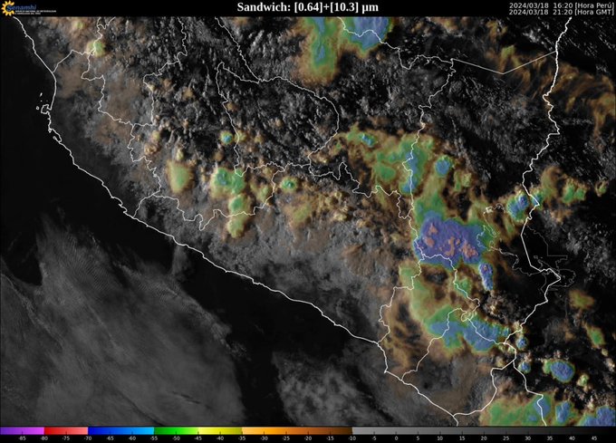 Precipitaciones en la sierra sur. Pampa Galeras, Ayacucho, registra hasta el momento acumulado de lluvia, 16.8 mm.