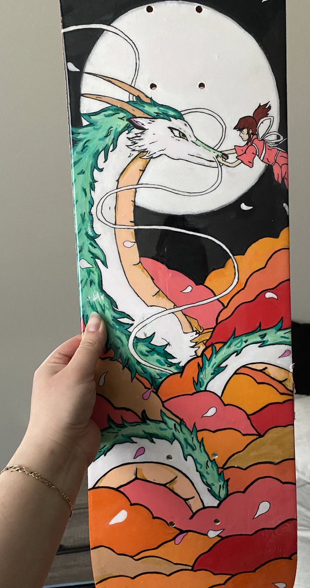 V__galaxia's tweet photo. My friend painted me this deck as a late birthday present and I can’t get over how raw it turned out. She’s so talented 😭 https://t.co/j6fjN8TOAh