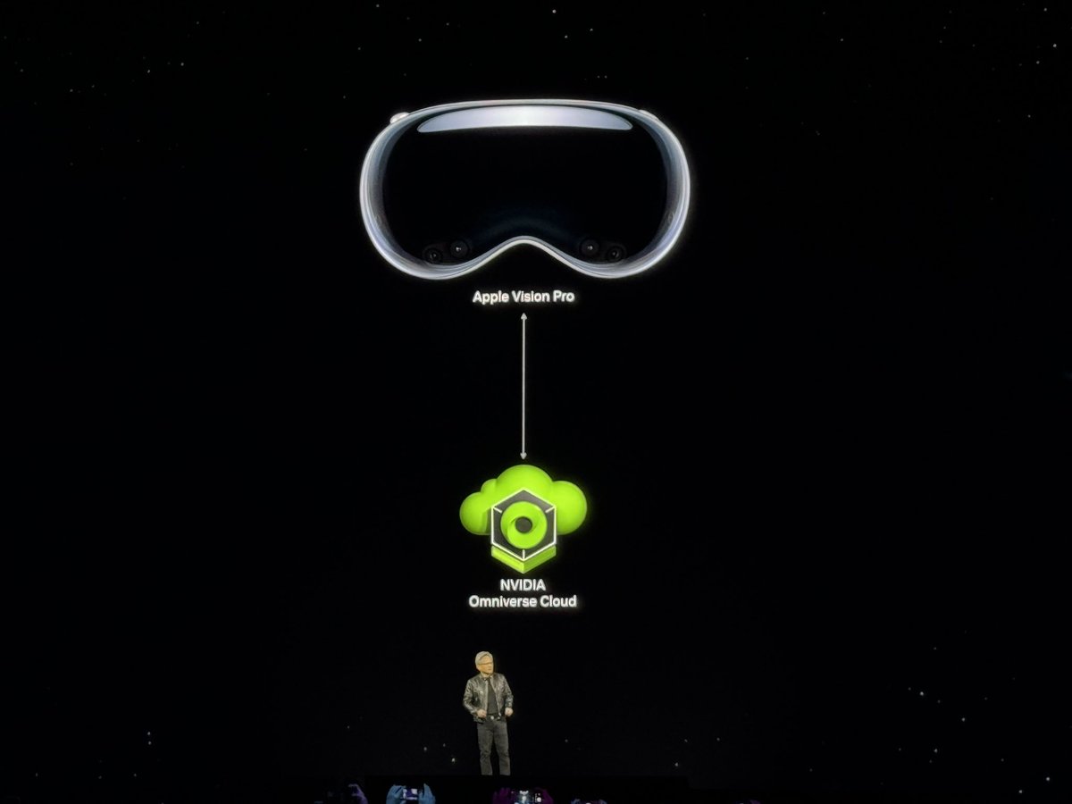 .@Nvidia announces support for <a href="/Apple/">Apple</a> Vision Pro with Omniverse Cloud. #GTC24