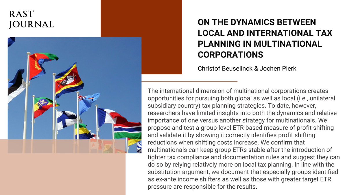 Review of Accounting Studies (@rastjournal) on Twitter photo Study by 👤 Christof Beuselinck (<a href="/IESEG/">IÉSEG</a>) & Jochen Pierk (<a href="/jochenpierk/">Jochen Pierk</a> <a href="/ErasmusAccount/">Erasmus Accounting</a>) reveals how multinational corporations navigate global tax rules. Analyzing profit-shifting behaviors, they show the importance of local tax planning strategies.
👉 bit.ly/4bau0Sw Study by 👤 Christof Beuselinck (<a href="/IESEG/">IÉSEG</a>) & Jochen Pierk (<a href="/jochenpierk/">Jochen Pierk</a> <a href="/ErasmusAccount/">Erasmus Accounting</a>) reveals how multinational corporations navigate global tax rules. Analyzing profit-shifting behaviors, they show the importance of local tax planning strategies.
👉 bit.ly/4bau0Sw