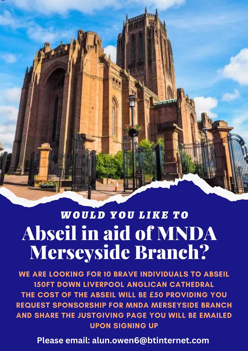 Would you like to abseil down this magnificent building and raise money to support people living with MND? Please let us know! @MNDA_Merseyside