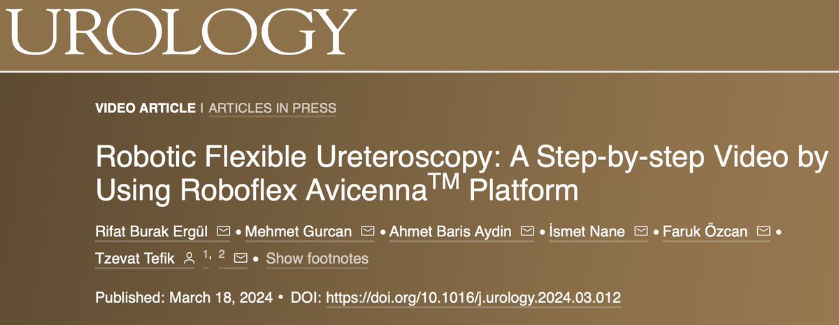 tzevattefik's tweet photo. If you r interested in #RoboticsInEndourology &amp; want to expand ur knowledge in stone management

👇

Robotic Flexible Ureteroscopy: A Step-by-step Video by Using Roboflex AvicennaTM Platform-Urology https://t.co/hMIeQAp3Wi

w @farukozcan1 @rifat_burak @gurcanmehmet61 @abarisaydn https://t.co/1GhEbkN7Rw