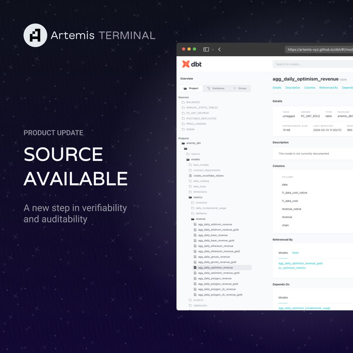 💻 Product update: Source Availability We're thrilled to announce that Artemis's queries are now source available. 🧵