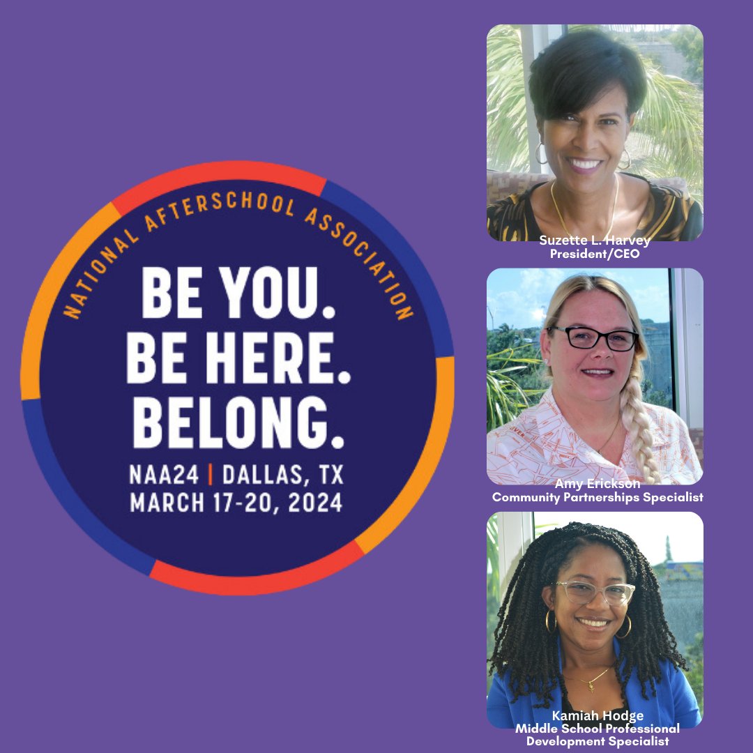PrimeTimePBC's tweet photo. These Prime Time Staff Members are at this year's National Afterschool Association Conference connecting with and presenting to other OST professionals across the nation. @NatlAfterSchool
#primetimepbc #naa24 #beyoubeherebelong https://t.co/bcQqkTWDRl