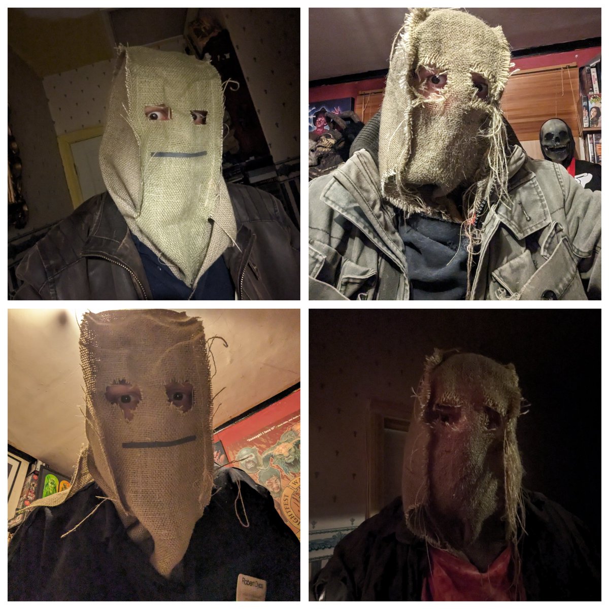 So I was sitting on the fence about getting The Strangers Mask but gave him a little makeover here's the before and after pic's,still got some bits to add.