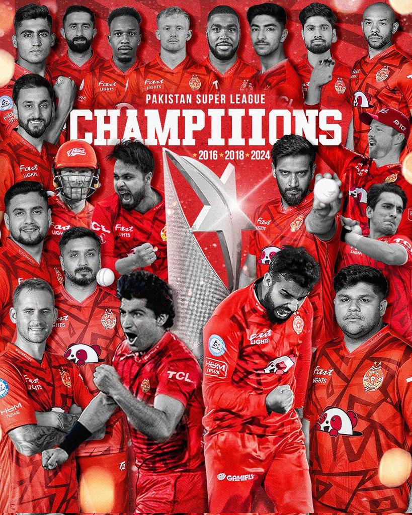 _e_lectron's tweet image. The only team in HBL PSL history winning three trophies
2016 🏆 2018 🏆 2024 🏆
The Most SUCCESSFUL FRANCHISE EVER 🔥 🔥 🔥
#MSvIU #HBLPSLFinal #HBLPSL9 #UnitedWeWin #LaalHaiYeAagHai