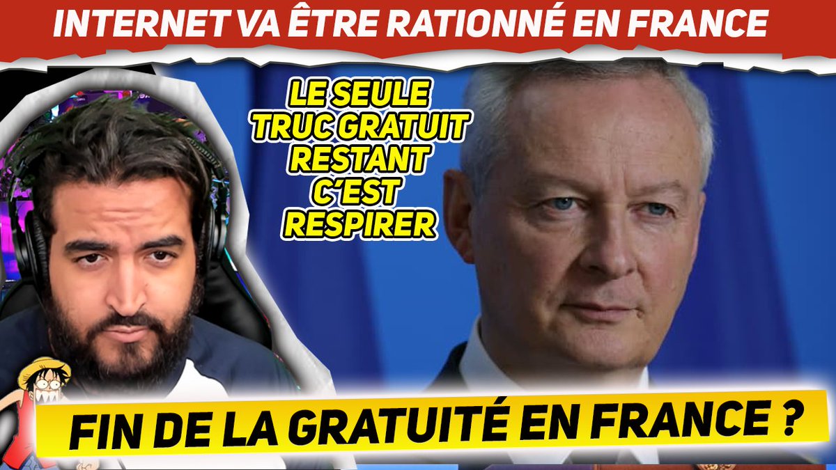 Bruno le Maire annonce Fin de la gratuité en France  Internet va être limité à #3G par semaine
----------
🚨Lien dans le post suivant ⬇️📷 ⬇️
youtube.com/watch?v=FpPdkO…
----------
#brunolemaire #findelagratuité #rationnerinternet #najatvallaudbelkacem #piotrtolstoi #piotrtolstoibfm