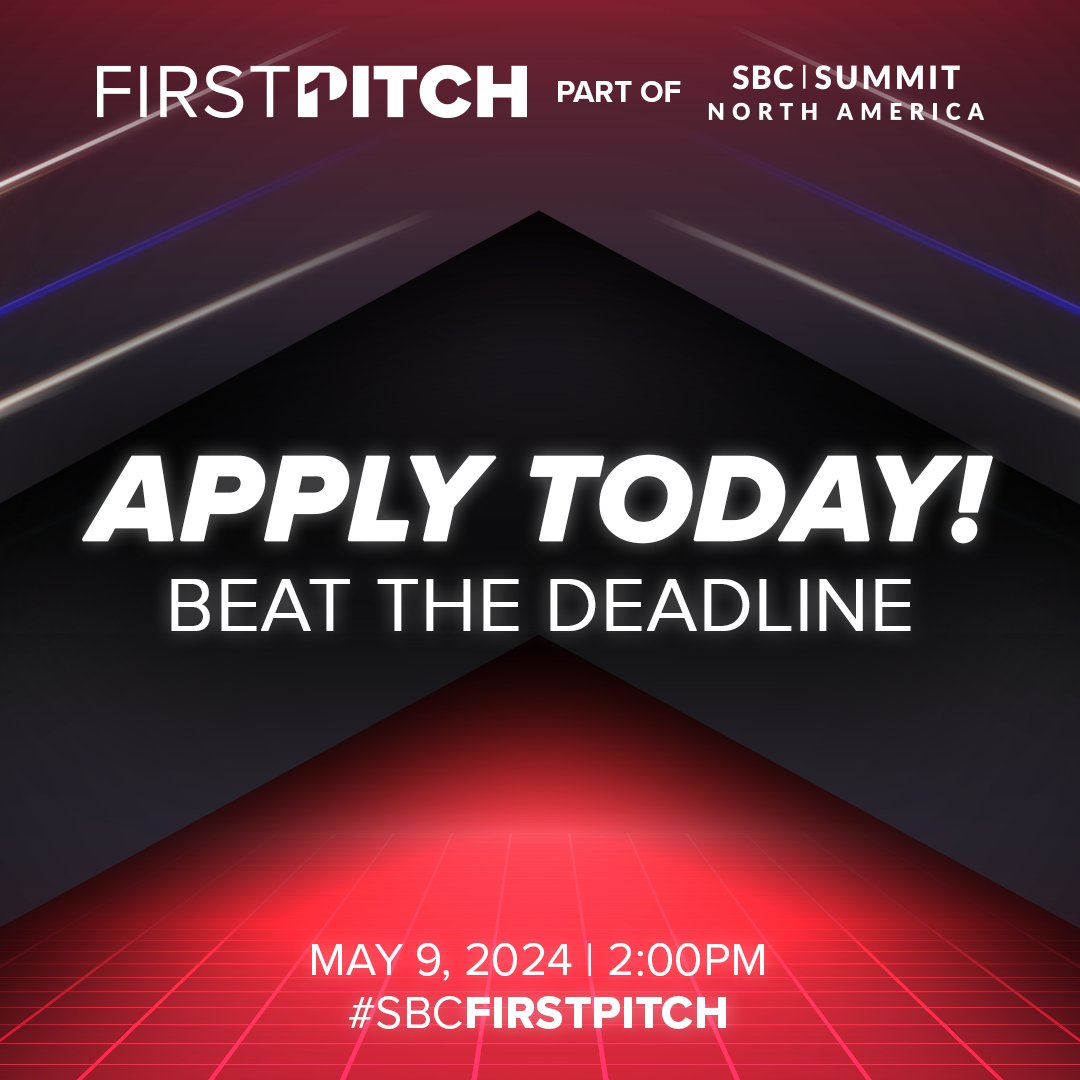 Submit your entry for SBC First Pitch at SBC Summit North America before the March 31 deadline! ⏰ Five companies will be selected to pitch their products and business plans at SBC Summit North America 2024! Submit your application here! 👉 ats15wy1hex.typeform.com/to/LkObV2kJ?ty… #SBCEvents
