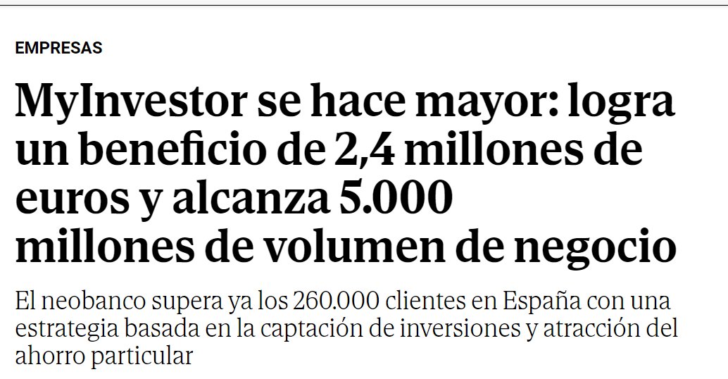 📢MyInvestor se hace mayor. MyInvestor crece. ¡Y con nosotros, el dinero de 260.000 clientes! 🔥
elmundo.es/economia/empre… <a href="/elmundoes/">EL MUNDO</a>