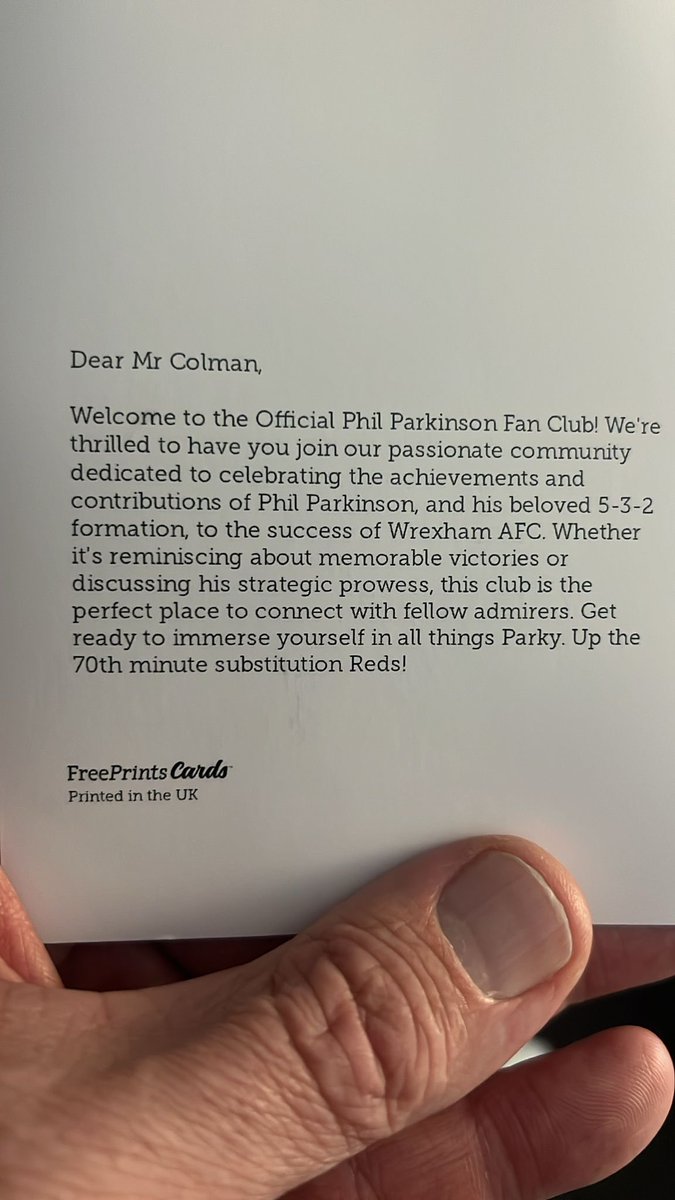 pcolman1's tweet photo. I’m quite emotional. What a special day, some kind person has gained me entry into the coveted Phil Parkinson fan club!

I’m lost for words…

#532 #70thminutesubs #downthechannels #secondballs #intensity #lackofcontrol #desire #🤦🏻‍♂️ https://t.co/KHQ0ruDfca