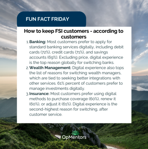 OpMentors's tweet photo. Across sectors, customers are switching to FSIs that can provide better digital experiences. Here's the data via @Salesforce #FSI #digitaleperience https://t.co/dlUJ2YwIqJ