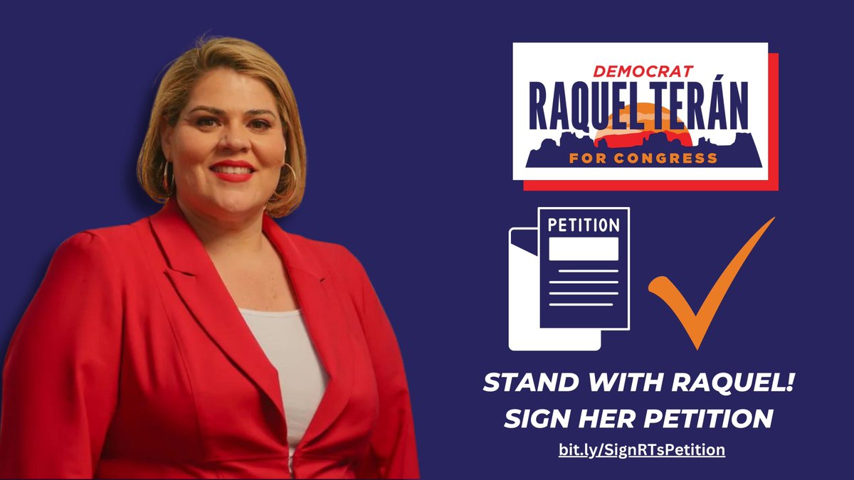 🚀 Raquel Terán: From community organizer to Congressional hopeful. She's proven unity leads to victory. Support her journey by signing her petition! 📝 👉 go.azsos.gov/xbyb #Terán4Congress #AZ03