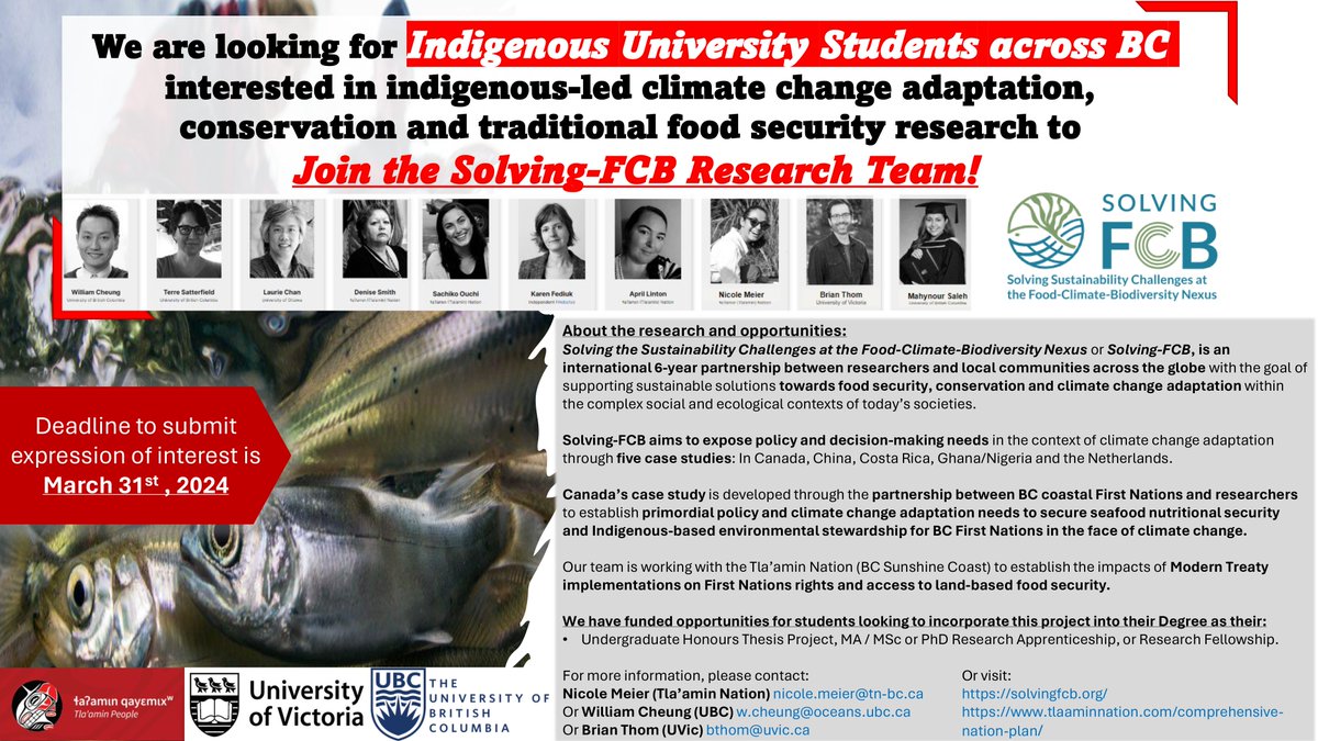 @UBC @ubcirsi @ubc_oie @UBCFHSD @uvic @CIRCLE_UVic @uviciace @Uvic_PHSP @UVicHsd @IED_UVic @UNBC_FNC @UNBCResearch @UNBCHRI @SFU_FHS @SFU_GradStudies @SFU_INDG @SFUResearch @RoyalRoads @VIUniversity @thompsonriversu Deadline to submit expression of interest is March 31, 2024.