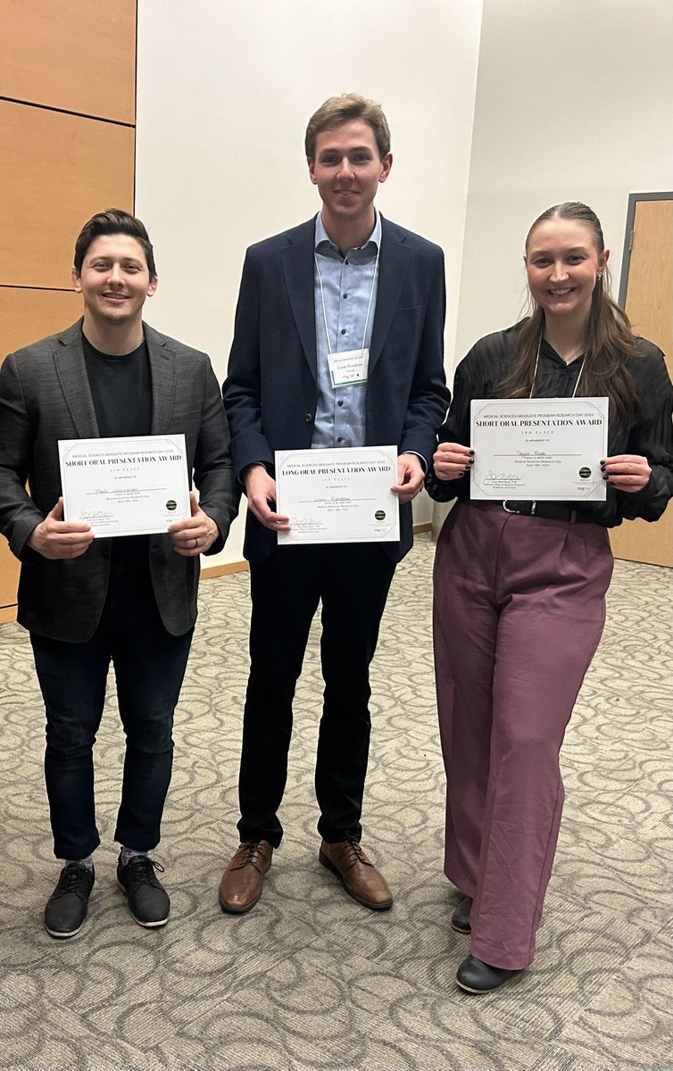 Bercik-Collins Lab (@bercik_collins) on Twitter photo Congratulations <a href="/MarkWulczynski/">Mark Wulczynski</a> <a href="/LiamERondeau/">Liam Rondeau</a> and <a href="/tayloraross16/">Taylor Ross, MSc. (she/her)</a> for being awarded for their oral presentations at Medical Science Research Day 2024! Great Farncombe representation!!🎉 Congratulations <a href="/MarkWulczynski/">Mark Wulczynski</a> <a href="/LiamERondeau/">Liam Rondeau</a> and <a href="/tayloraross16/">Taylor Ross, MSc. (she/her)</a> for being awarded for their oral presentations at Medical Science Research Day 2024! Great Farncombe representation!!🎉