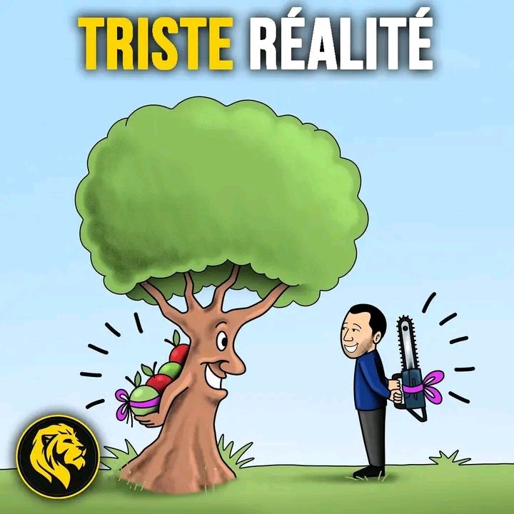 Yanickmate1Mate's tweet photo. C'est vraiment une triste réalité de voir cette illustration qui nous dévoile le vrai comportement de l'homme envers son environnement et il y a comme des inconvénients; le réchauffement climatique,le changement climatique,la désertification...Donc nous sommes sensés la proteger https://t.co/mGW7xFIvfK