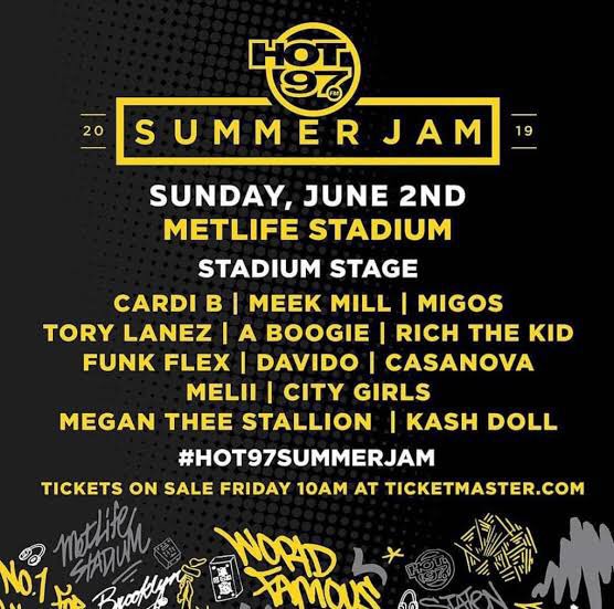 The Biggest Artiste In Africa will be performing Live at HoT97SummerJam 🇺🇸 for the Second Times as Headliner 

In 2019, He is the first African Artiste to step on the Stage at the festival.

The Most Booked African Artiste Ever.