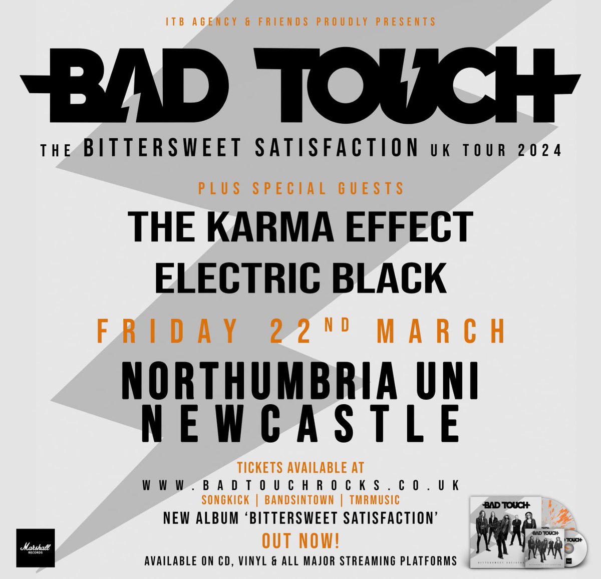 TMRMusicUK's tweet photo. THIS WEEKEND
Fri Newcastle / Sat Glasgow
@badtouchrocksuk
@KarmaEffectUK
@ElectricBlack3
#bittersweetSatisfaction
Tkts: https://t.co/6tQjexDI3J https://t.co/moK8quH2NH