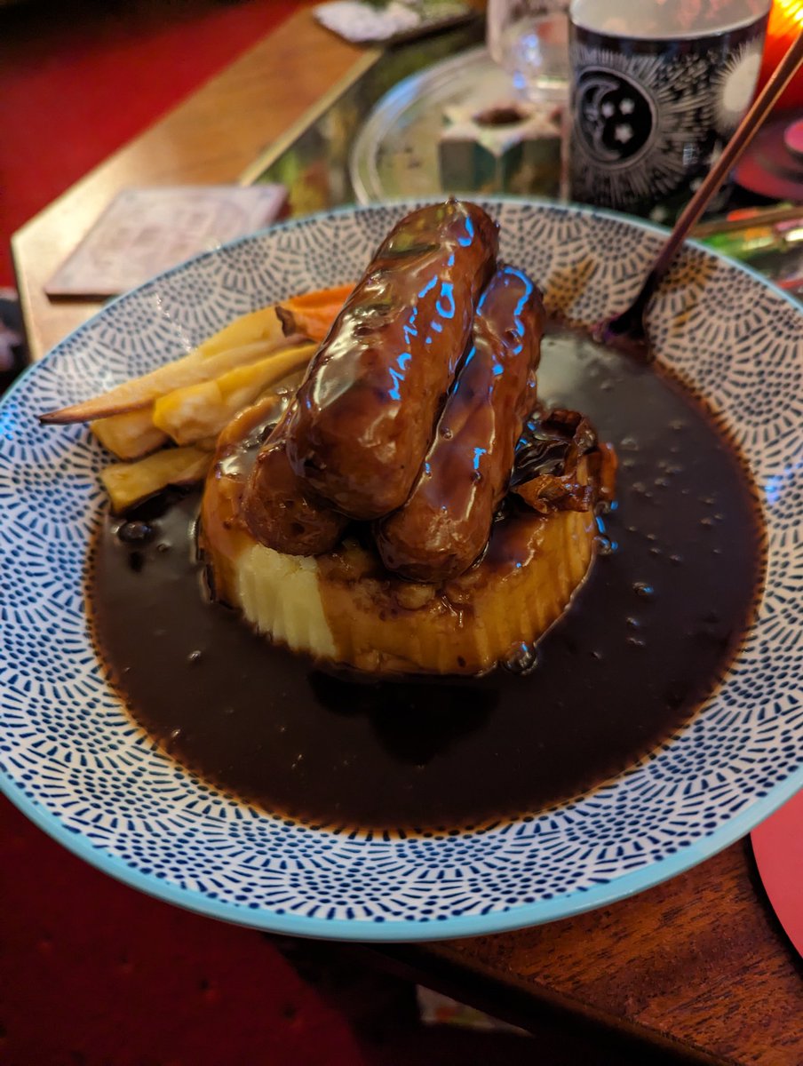 A close encounter with bangers and mash.